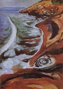 Edvard Munch Surfy Waver  rock oil painting artist